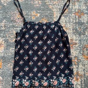 Navy Floral Spaghetti-Strap Camisole